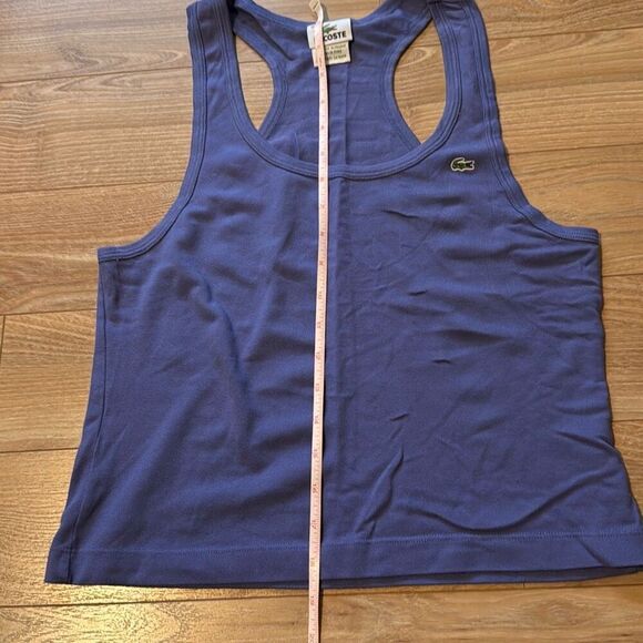 Lacoste vintage purple tank top size 40 with green crocodile - Picture 5 of 6